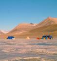 Research field camp on Lake Vida, located in Victoria Valley, the northern most of the McMurdo Dry Valleys.