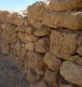 This image shows a wall supporting a hillside terrace used for farming outside Petra.