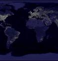 This composite image shows a global view of Earth at night, compiled from over 400 satellite images. New research shows that major cities, which generally correspond with the nighttime lights in this image, can have a far-reaching impact on temperatures. This composite image shows a global view of Earth at night, compiled from over 400 satellite images. New research shows that major cities, which generally correspond with the nighttime lights in this image, can have a far-reaching impact on temperatures.