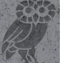 An atom-thick Rice Owl (scale bar equals 100 micrometers) was created to show the ability to make fine patterns in hybrid graphene/hexagonal boron nitride (hBN). In this image, the owl is hBN and the lighter material around it is graphene. The ability to pattern a conductor (graphene) and insulator (hBN) into a single layer may advance the ability to shrink electronic devices.