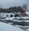 This shows removal of the Kuba dam on the Nätra river in March 2007.