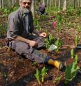 Lawrence Harder, University of Calgary professor in the Department of Biological Sciences in the Faculty of Science, seen here conducting field work in Japan for another research study, was one of 50 researchers involved in a study about wild insects and pollination.
