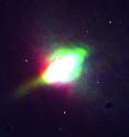 This shows white light emission from silicon coupled with nanocavity under laser excitation.