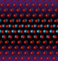 This is a graphic representation of a 3-D atomic resolution screw dislocation in a platinum nanoparticle.