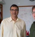 Professors Mukul Sharma (left) and Jason Moore of the Department of Earth Sciences revisit the departure of the dinosaurs.