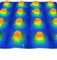 This is an atomic force microscope image of plasmonic semiconductor microparticles.
