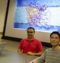 The lab group of Illinois professor of biochemistry Emad Tajkhorshid (pictured left to right: Giray Enkavi, Jing Li, Po-Chao Wen, Emad Tajkhorshid, and Zhijian Huang) found that as active transporters in cell membranes undergo conformational changes to allow their main substrates to pass through through, small molecules like water slip through as well.