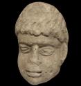 The late Roman stone head was found by Durham University archaeologists at Binchester Fort, County Durham, UK.