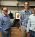 The researchers behind the breakthrough, from left to right are: Steve DenBaars, Jakoah Brgoch and Ram Seshadri.
