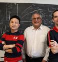 From left, Rice University researchers Weihua Zheng, professor Peter Wolynes and Nicholas Schafer found the possibility of misfolded protein structures that branch rather than form the linear fibers implicated in Alzheimer's and other aggregation diseases. The results were reported this week in the <i>Proceedings of the National Academy of Sciences</i>.