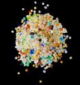 Microscopic fragments of plastic -- or microplastics -- are pieces of plastic less than 5 mm in diameter and are a global marine pollutant.  This image shows microplastic fragments and pre-production pellets collected from a sandy shoreline in Europe; these items are continually fragmenting in the environment.  In this issue, experiments were conducted with sediment dwelling marine worms, showing that chemically inert microplastics of a size similar to sand grains from the beaches in which the worms lived caused physical harm (Wright et al.) whilst Browne et al. showed microplastic can move pollutants and additives to worms, reducing functions linked to health and biodiversity.