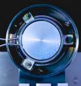 This is a view into the test generator, looking at the emitter (~ 3 cm diameter).