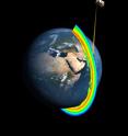 This is a cross-section of Earth's ozone layer as measured by the limb profiler, part of the Ozone Mapper Profiler Suite that's aboard the Suomi NPP satellite.