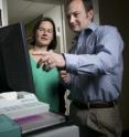 This shows Claudia Gunsch and Ryan Holzem, professor and graduate student, respectively, in the Department of Civil and Environmental Engineering