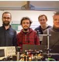 The experiments are carried out here at the Quantop laboratories at the Niels Bohr Institute. The research group consists of Research Assistant Professor Albert Schliesser, Ph.D. students Tolga Bagci and Anders Simonsen and Professor Eugene Polzik.