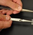 This is the silicon polymer and battery used for the research.