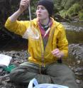 SFU doctoral biology student Michelle Nelson spent five field seasons studying evidence that juvenile coho dine on nutrients rich with spawning pink and chum salmon remains in 25 streams in B.C.'s Great Bear Forest.