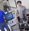 This image shows professor Donhee Ham and his student Hosang Yoon are in the laboratory at the Harvard School of Engineering and Applied Sciences.
