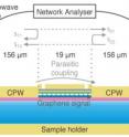A schematic of the experimental setup is shown. Ham and Yoon measured the change in phase of a microwave signal sent through the graphene.