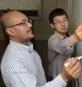 Johns Hopkins graduate student Xiang Yang, at right, teamed up with Rajat Mittal, a professor of mechanical engineering, to revamp a "useless" 169-year-old math strategy, making it work up to 200 times faster.