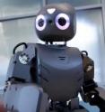 A robot plays Angry Birds using a tablet. Researchers see their system as a future rehabilitation tool for children with cognitive and motor-skill disabilities.
