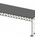 This is a pratt truss structural system for Functional Unit 2 (3 bays or units).