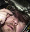 This is researcher Magnus Ivarsson from Nordic Center for Earth Evolution, University of Southern Denmark in Tjuv-Ante cave.