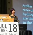 Natalie Hinkel gives a plenary talk at the Cool Stars 18 meeting in Flagstaff, Ariz. about her paper on the Hypatia Catalog.