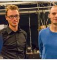 The Quantum Photonics group at the Niels Bohr Institute, which is headed by Professor Peter Lodahl (left) and Associate Professor S&#248;ren Stobbe (right), has developed the single-photon source that is integrated on an optical chip.
