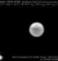 This is an animation showing the movement of the bright spot as Uranus rotated over a two hour period on Oct. 4, 2014. The infrared images were taken at the Pic du Midi telescope in the French Pyr&#233;n&#233;es.