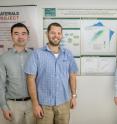 Berkeley Lab scientists Wei Chen, Maarten de Jong, and Mark Asta (from left) have published the world's largest set of data on the complete elastic properties of inorganic compounds.