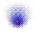 This is an eectron wave in a phosphorus atom, distorted by a local electric field.