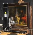 This is a MA-XRF scanner during investigation of Susanna and the Elders in the conservation studio of the Gemaeldegalerie, Berlin.