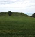 At Cahokia, Monk's Mound, the largest earthwork built north of Mexico prior to the arrival of Europeans is pictured. This photograph was taken from the mound's west side.