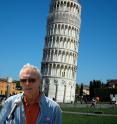 A picture of the American actor Clint Eastwood was placed in front of the Leaning Tower of Pisa, modeling the episodic memory of meeting a person in a particular place.
