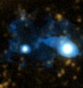 Using the Cosmic Web Imager at Palomar Observatory to study a system with two quasars 10 billion light years away, a team of astronomers led by Caltech has unveiled a giant swirling disk of gas -- a protogalaxy, or galaxy in the making -- being fed cool gas by a filament of the cosmic web.