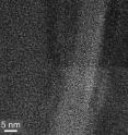 Shock lamellae are formed when lightning hits rock, the study found. Here, a single lamella is seen under a transmission electron microscope. Lamellae appear as straight, parallel lines and occur when the crystal structure of a mineral deforms in response to a vast wave of pressure.