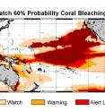Oct. 2015-Jan. 2016: NOAA's standard 4-month bleaching outlook shows a threat of bleaching continuing in the Caribbean, Hawaii and Kiribati, and potentially expanding into the Republic of the Marshall Islands.