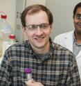 Rice University researchers Jeffrey Hartgerink, left, and Vivek Kumar led research that combines a derivative of snake venom with their nanofiber hydrogel to help encourage blood clotting in wounds, even for patients who take anti-coagulant medications.