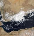 At 07:25 UTC (2:45 a.m. EDT) on Nov. 10, NASA's Terra satellite saw Tropical Cyclone Megh making landfall over Yemen.