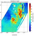 On Nov. 21, NASA's RapidScat instrument measured the maximum sustained winds around Annabelle's center. Strongest winds were near 30 meters per second (67 mph/108 kph).