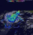 On Nov. 24, GPM saw intense convective storms south of the tropical storm's center of circulation were dropping rain at a rate of over 80 mm (3.1 inches) per hour. Cloud tops reached heights above 16 km (9.9 miles).