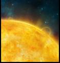 Artist's impression of the 'quiet' Sun, with no solar flares.