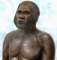 This is an artist's reconstruction of a Red Deer Cave man.