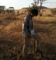 UNM Ph.D. student Hyunwoo Lee gathers samples at the East African Rift.