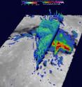 On Jan. 21 at 0146 UTC GPM saw rain at a rate of over 71 mm (2.8 inches) per hour in strong storms to the northeast Corentin's center. Cloud tops were reaching heights of almost 13 km (8 miles) in the intense feeder band west of the low's center of circulation.