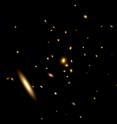 A densely packed galaxy cluster.