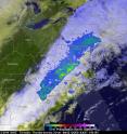 On Feb. 3 at 1:51 p.m. EDT GPM found that one powerful thunderstorm in North Carolina was dropping rain at the extreme rate of 112.96 mm (4.4 inches) per hour.