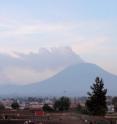 Penn State researcher Christelle Wauthier led a study to investigate ties between two natural disasters occurring eight months apart in the Democratic Republic of Congo in 2002: an eruption of the Nyiragongo volcano (pictured), and a magnitude 6.2 earthquake.