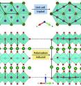 Crystal structures of paraelectric and ferroelectric phases.